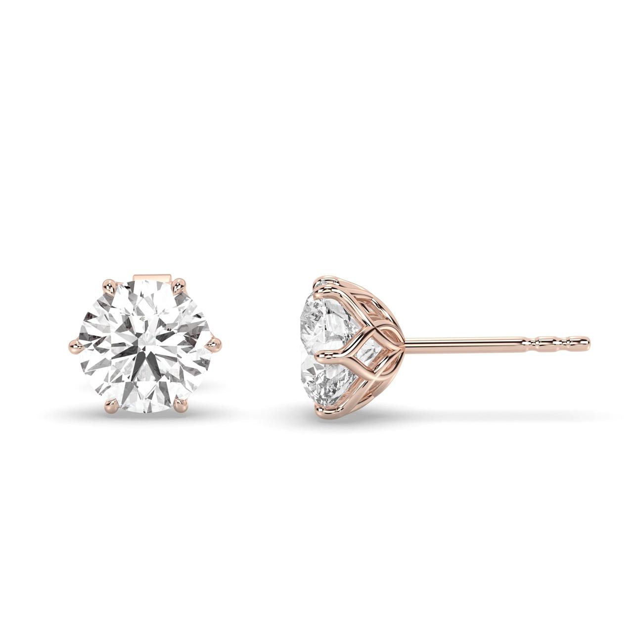 Round Earrings (توليب) 4 Ct