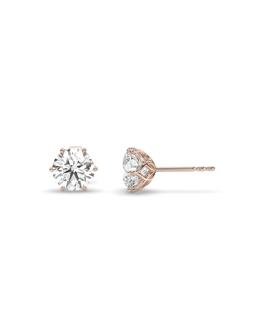 Round Earrings (توليب) 2 Ct