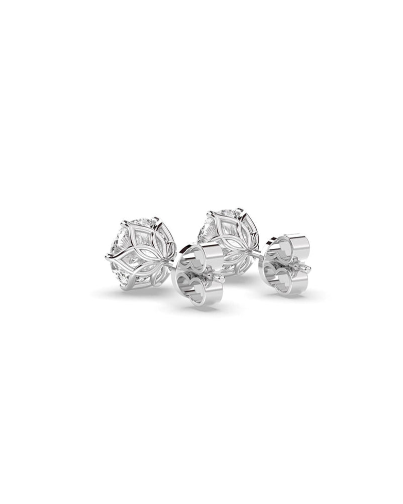 Round Earrings (توليب) 2 Ct