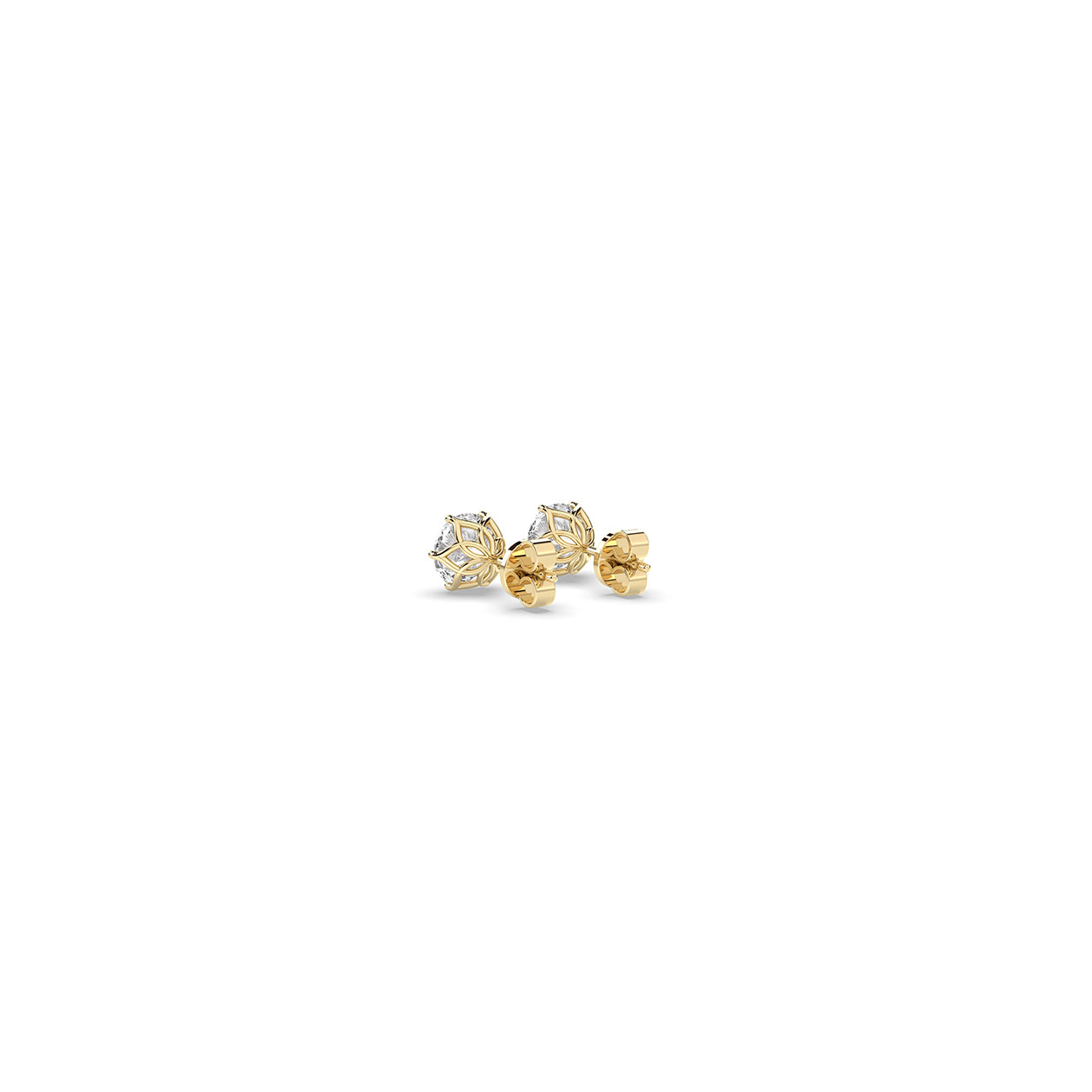Round Earrings (توليب) 1 Ct