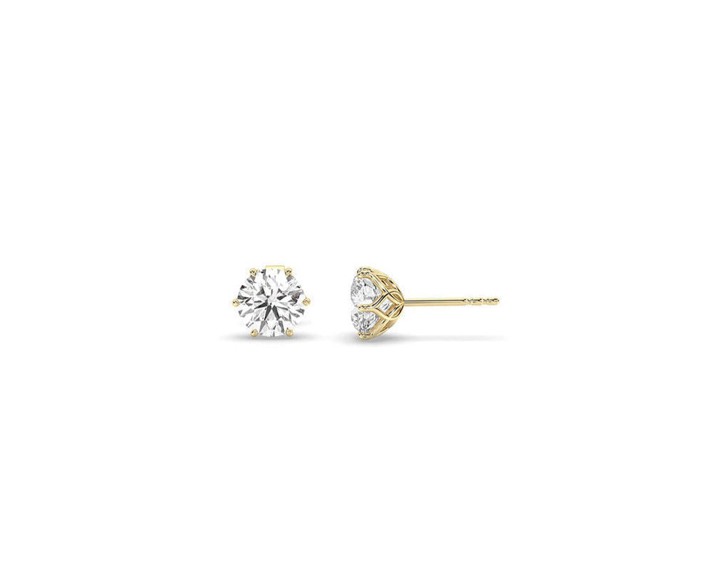 Round Earrings (توليب) 1 Ct