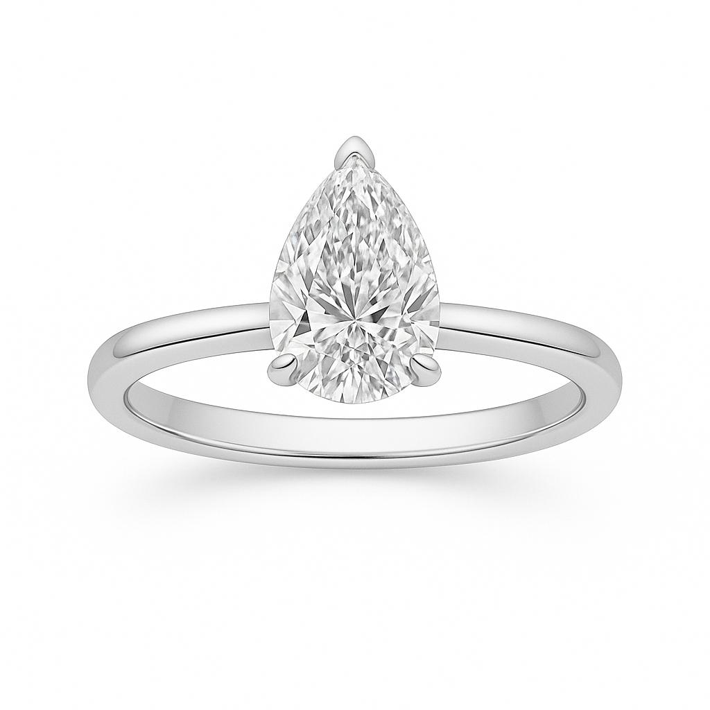 Pear Ring  (سلام) - 1 Ct